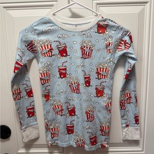 Honest Clothing Organic Cotton Popcorn Movie Pajama Long Sleeve Shirt Large 14